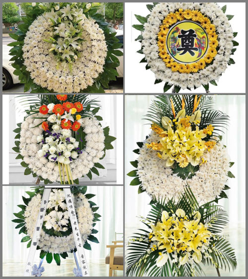 广东揭阳市普宁市大坝镇湖美村花圈速递